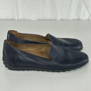 Vionic Elora Blue Leather Driving Loafers Women’s Size 6 Slip On Shoes Flats